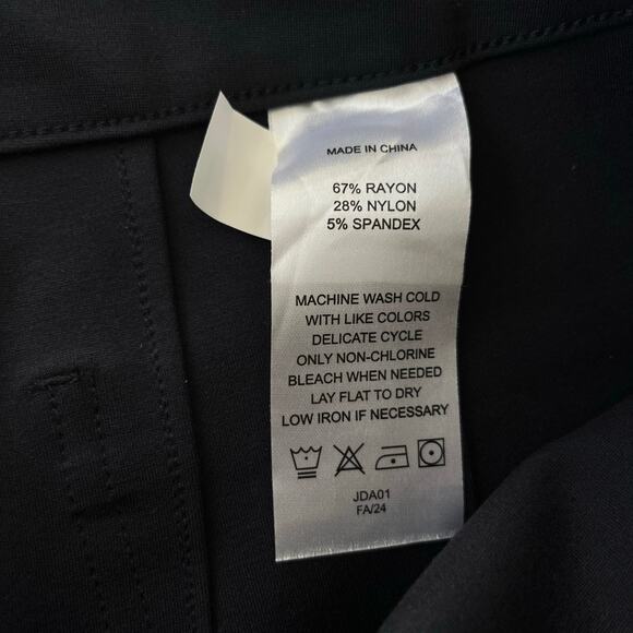 Quince Ultra-Stretch Ponte Cropped Wide Leg Pants in Navy Blue, Size 12 - Picture 10 of 11